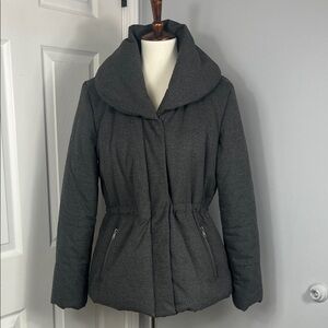 LOFT Charcoal Gray Puffer Jacket